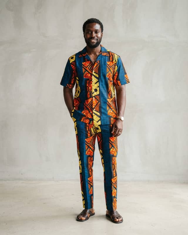 Contemporary Ankara Co-ord: Men's Patterned Set